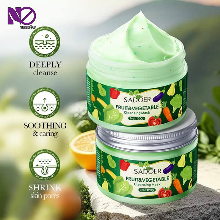 OEM SADOER High Quality Vitamin C Fruit&Vegetable Cleansing Clay Mask - Image 3