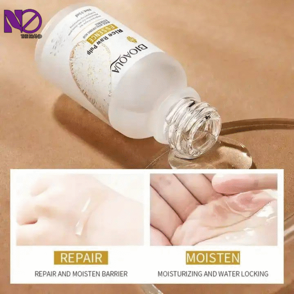 Whitening Vegan Organic Natural Anti-Aging Anti-wrinkle White Rice Face Skin Care Serum - Image 4